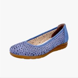 Rieker Anita Slip On Ballet Flats Shoes Blue Size 42 EU US 11